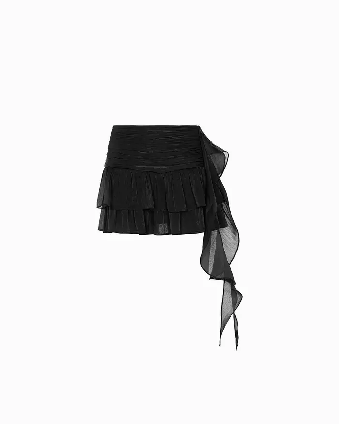 Primadonna Collection Gonna nera con dettagli urban chic NERO