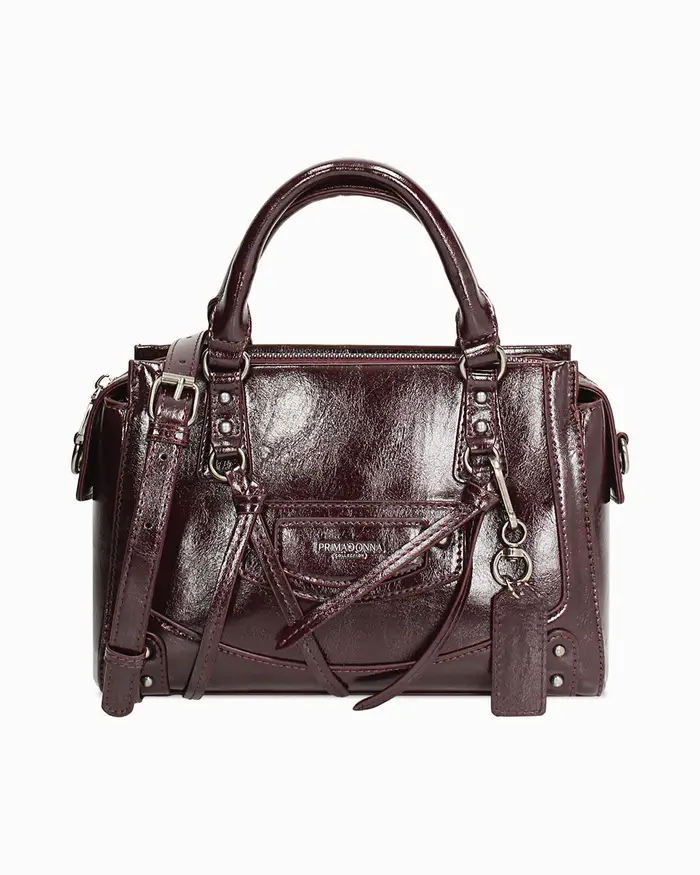 Mini bag bordeaux lucida con tracolla removibile BORD