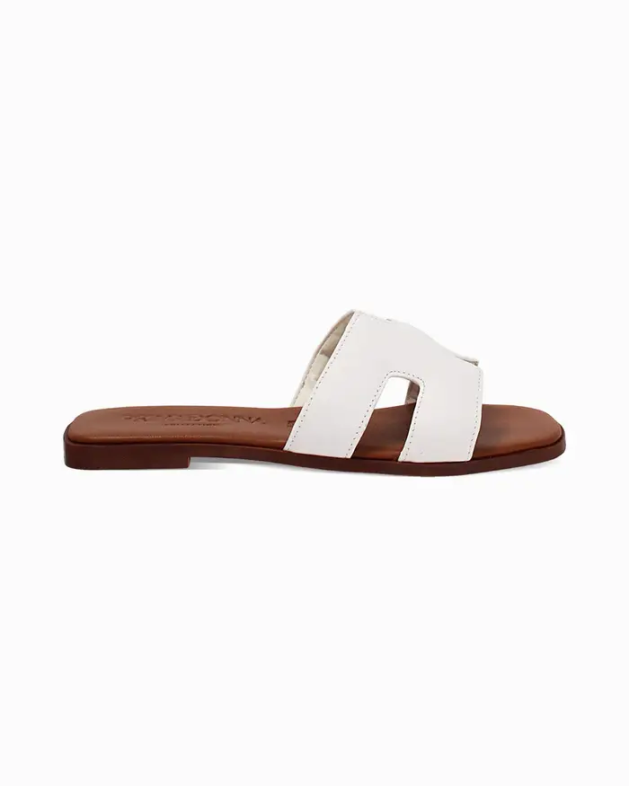 Sandali bassi bianchi eleganti BIAN