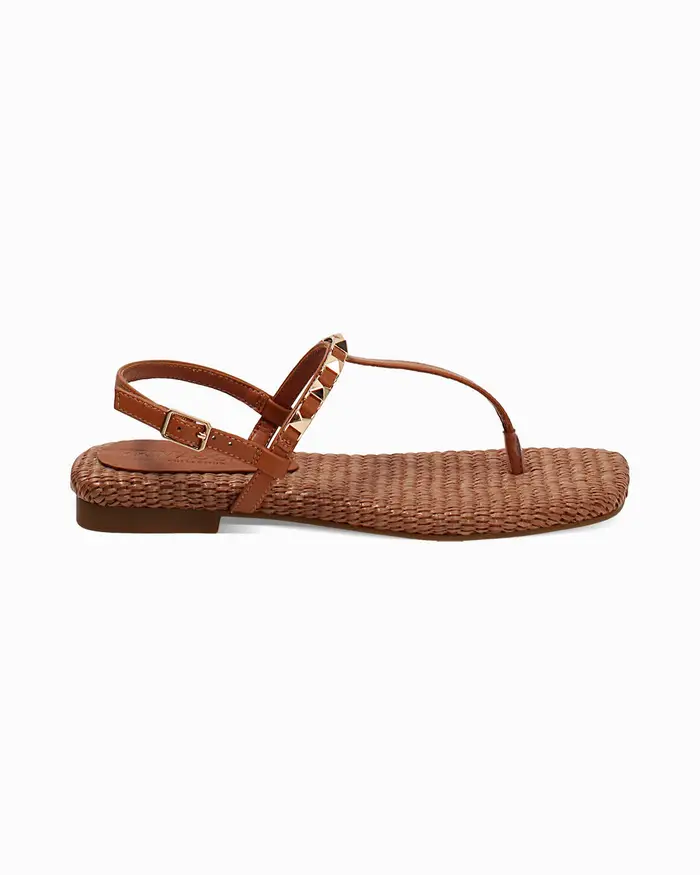 Sandali bassi cognac eleganti COGN