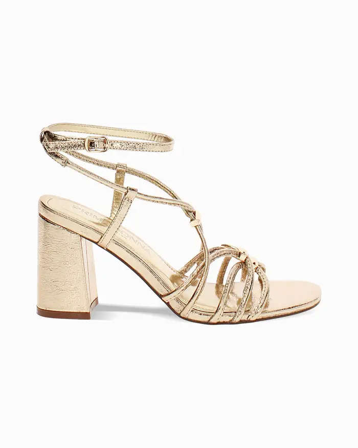 Primadonna Collection Sandali con tacco oro scintillanti 8 cm OROG
