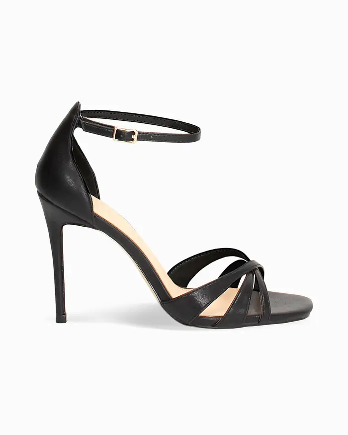 Sandali neri tacco 10 cm NERO