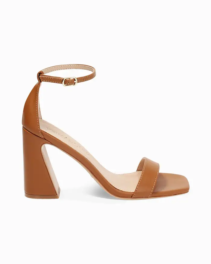 Primadonna Collection Sandalo donna cognac, con tacco largo alto 9 cm COGN