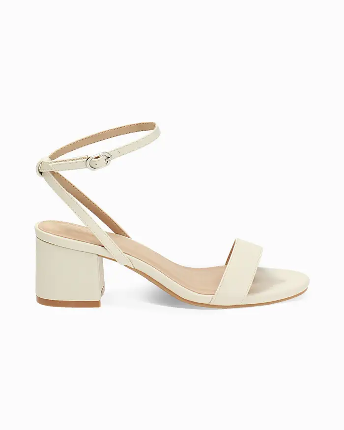 Primadonna Collection Sandalo donna panna, tacco largo 5,5 cm PANN