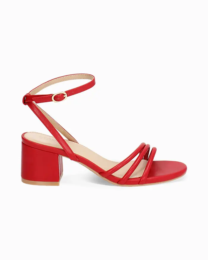Primadonna Collection Sandalo donna rosso, tacco largo 5,5 cm ROSS