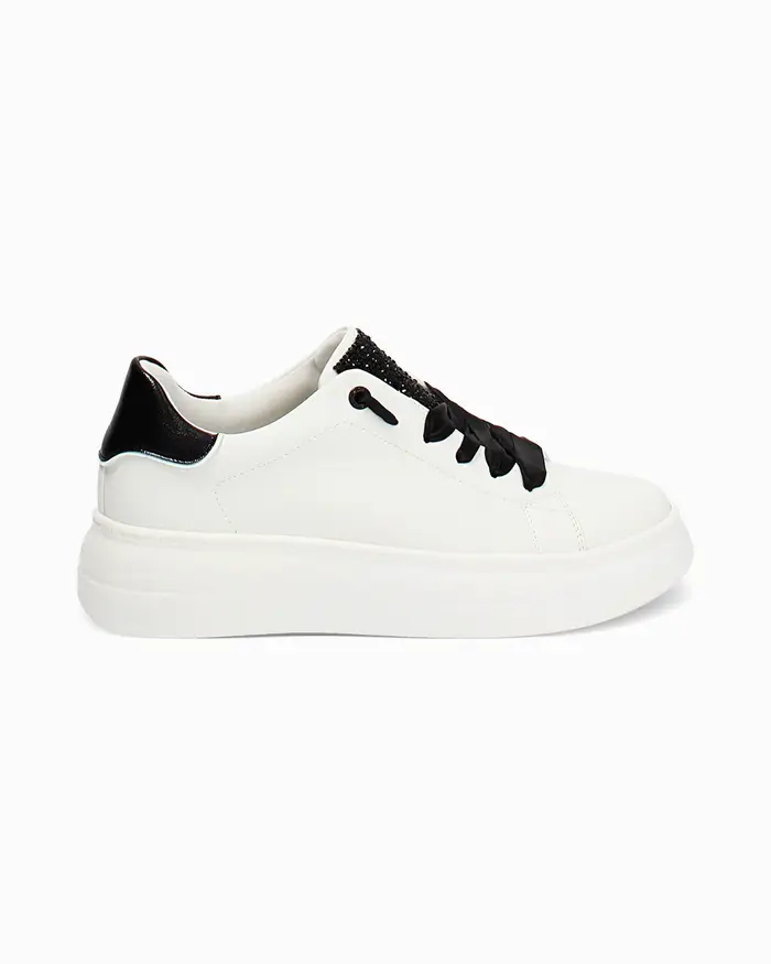 Primadonna Collection Sneakers bianche e nere tacco 5 cm BINE