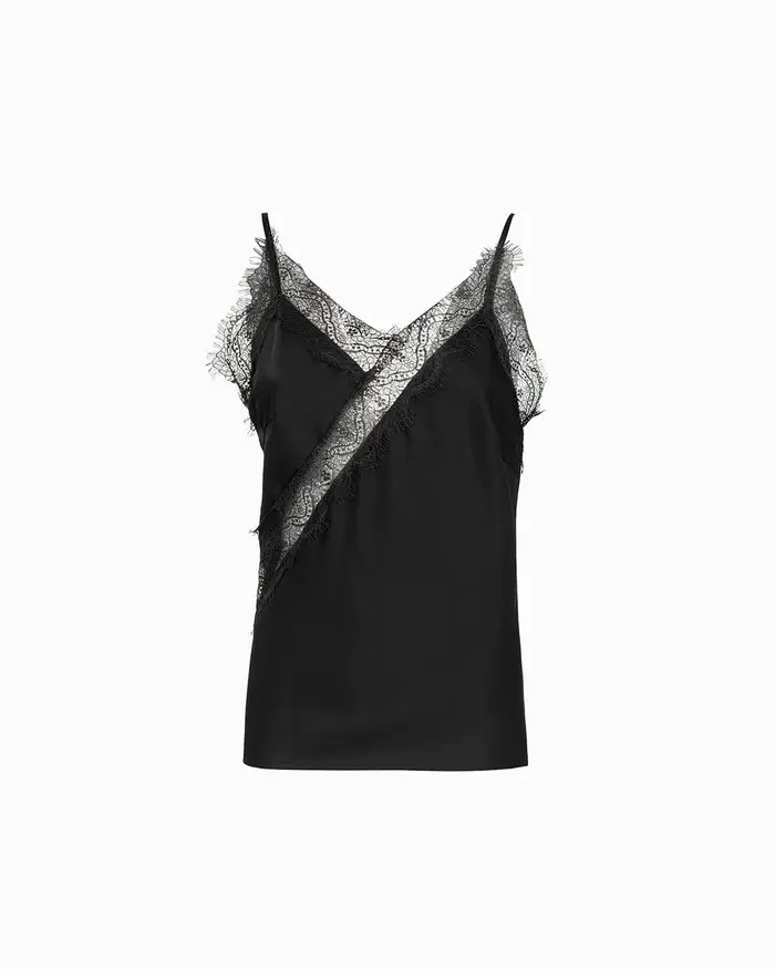 Primadonna Collection Top con dettagli in pizzo nero