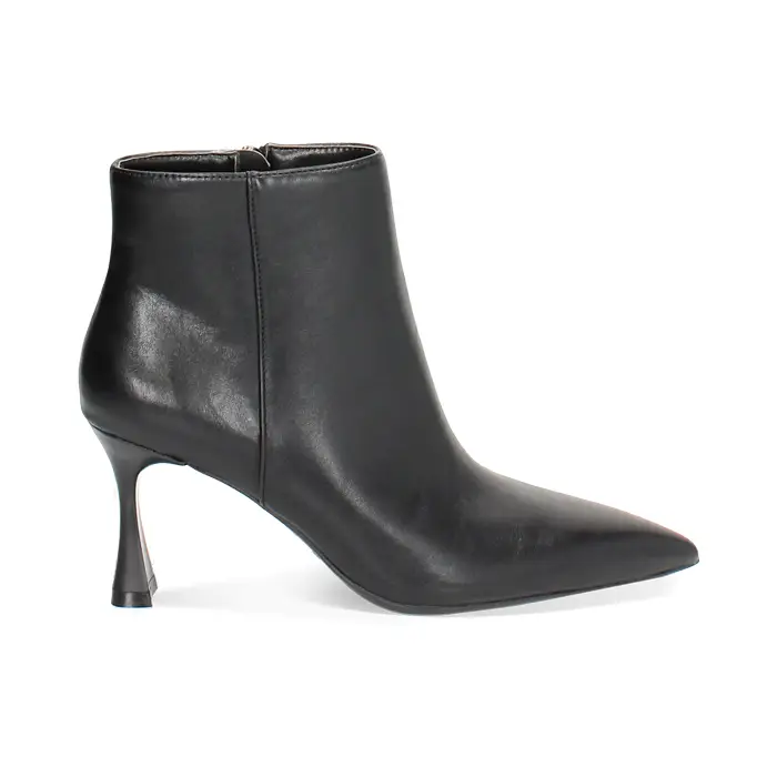 Tronchetti neri da donna con tacco 7, 5 cm