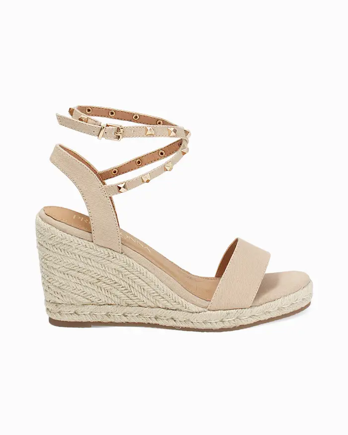 Primadonna Collection Zeppe donna beige in canvas con braccialetto BEIG