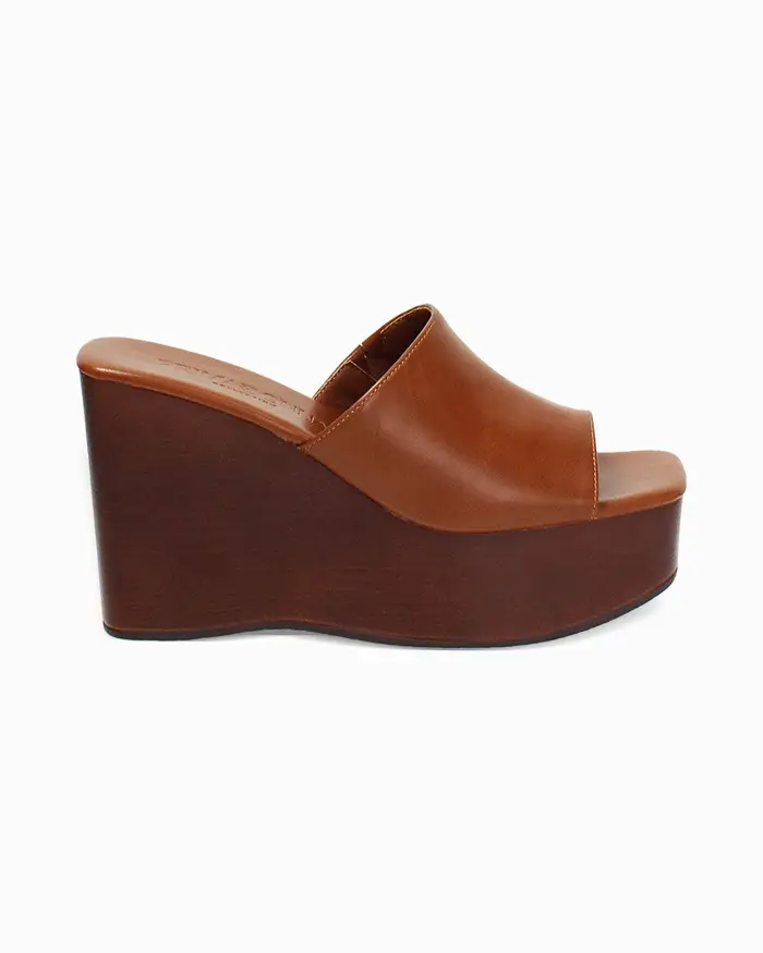Zoccoli cognac tacco 10,5 cm COGN