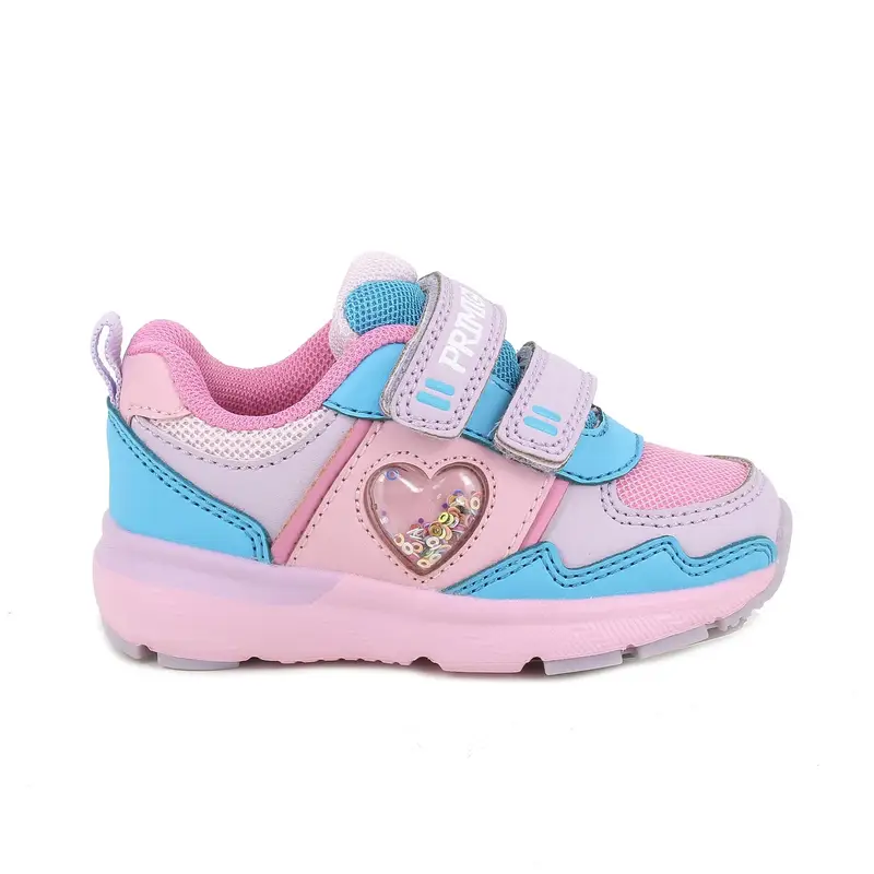 Primigi Sneakers da bambina viola e rosa con strap