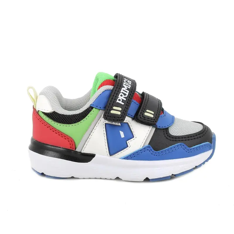 Primigi Sneakers da bambino nero e grigio con strap