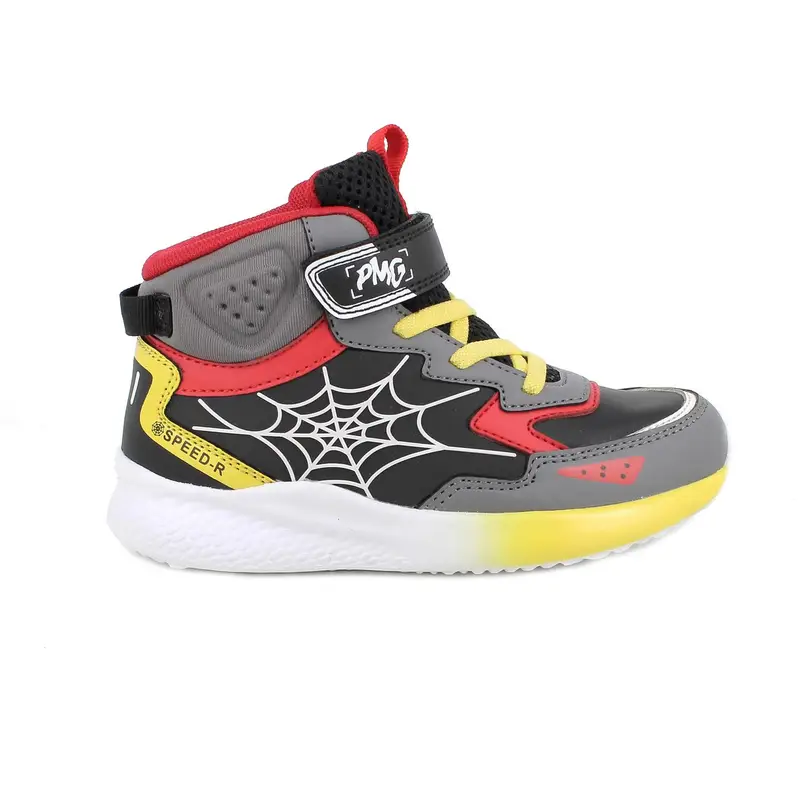 Primigi Sneakers da bambino nero e grigio con strap