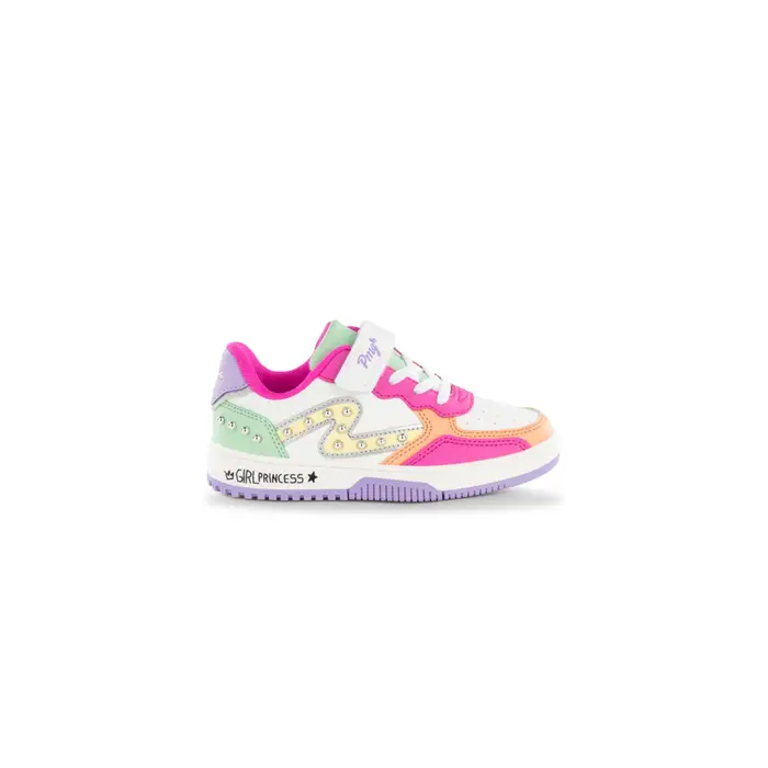 PRIMIGI Sneakers multicolore da bambina con borchie e chiusura a strappo