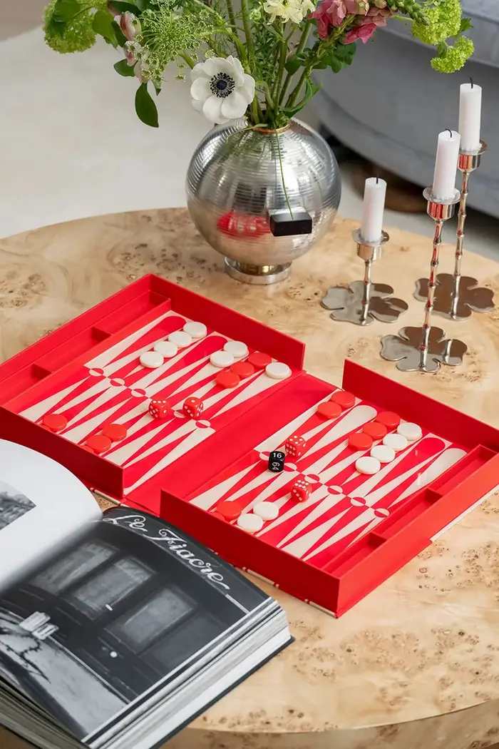 gioco da tavola Art of Backgammon 30,5 x 22 cm Rosso miniatura 5