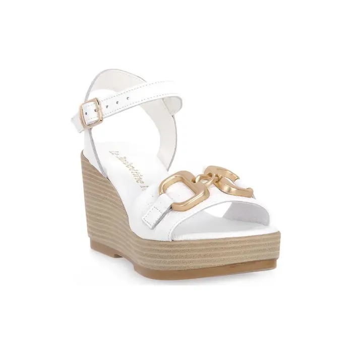 Sandali con zeppa Priv Lab CIELO BIANCO