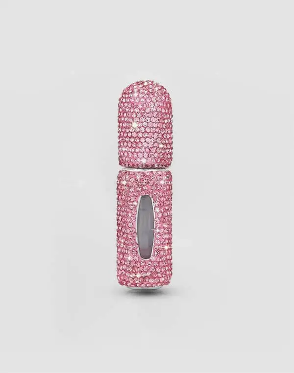 Profumi San Marino Porta Profumo da Viaggio Rosa con Strass 5ml