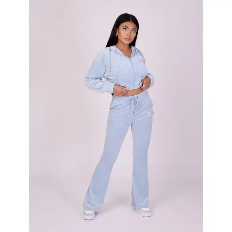 Project X Paris Felpa con cappuccio in velluto con doppio logo da donna