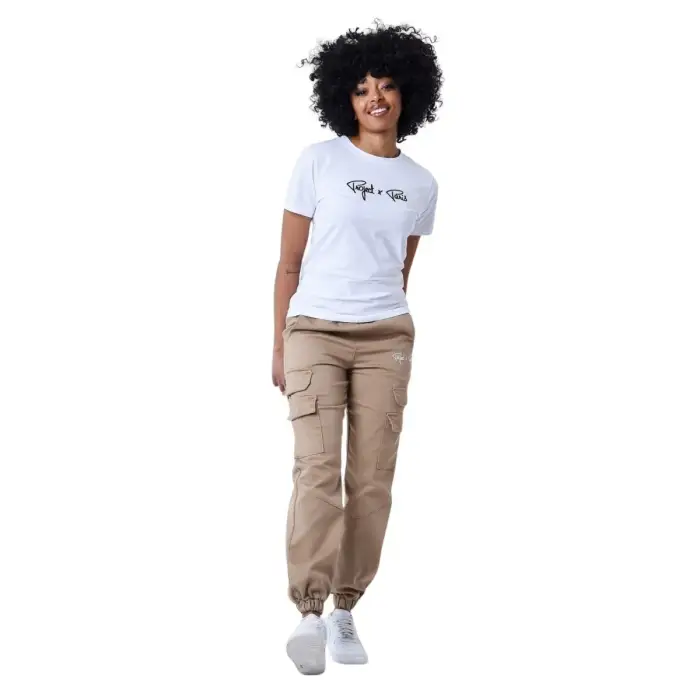 Pantaloni cargo da donna Project X Paris Beige
