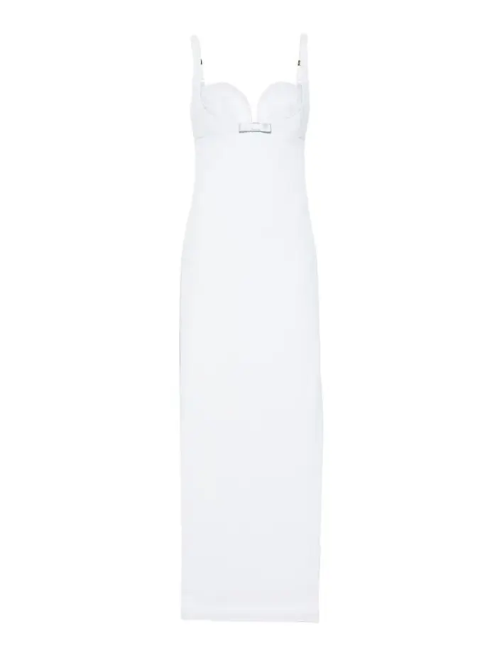 Abito lungo celeste con strass Blu