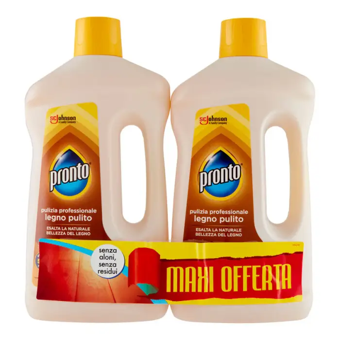 Legno Pulito - Detergente Pavimenti Parquet, Bipacco 750 Ml + 750 Ml 1500 ml