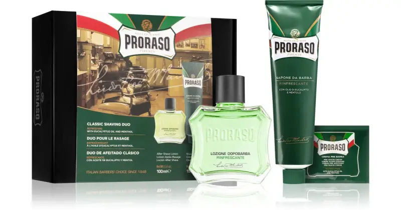 Proraso Set Duo kit per rasatura per uomo rinfrescante 2 pezzi