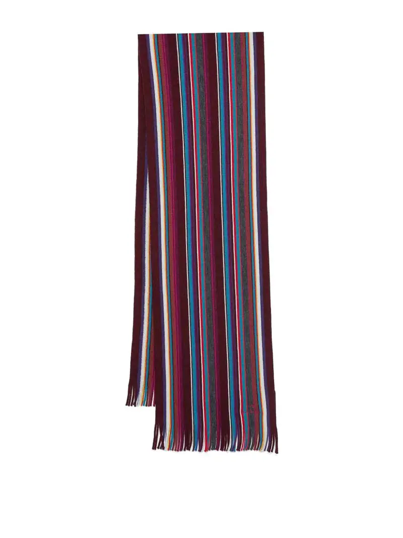 Ps by Paul Smith Sciarpa Uomo Ps Righe Multicolori Rosso