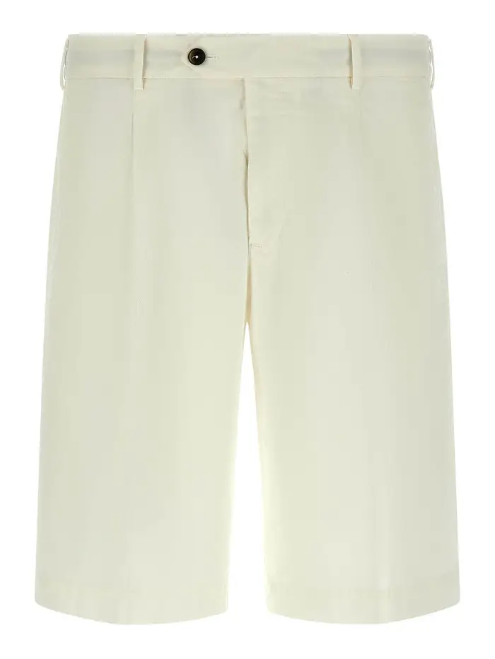 Pt Torino Bermuda in cotone elasticizzato Bianco