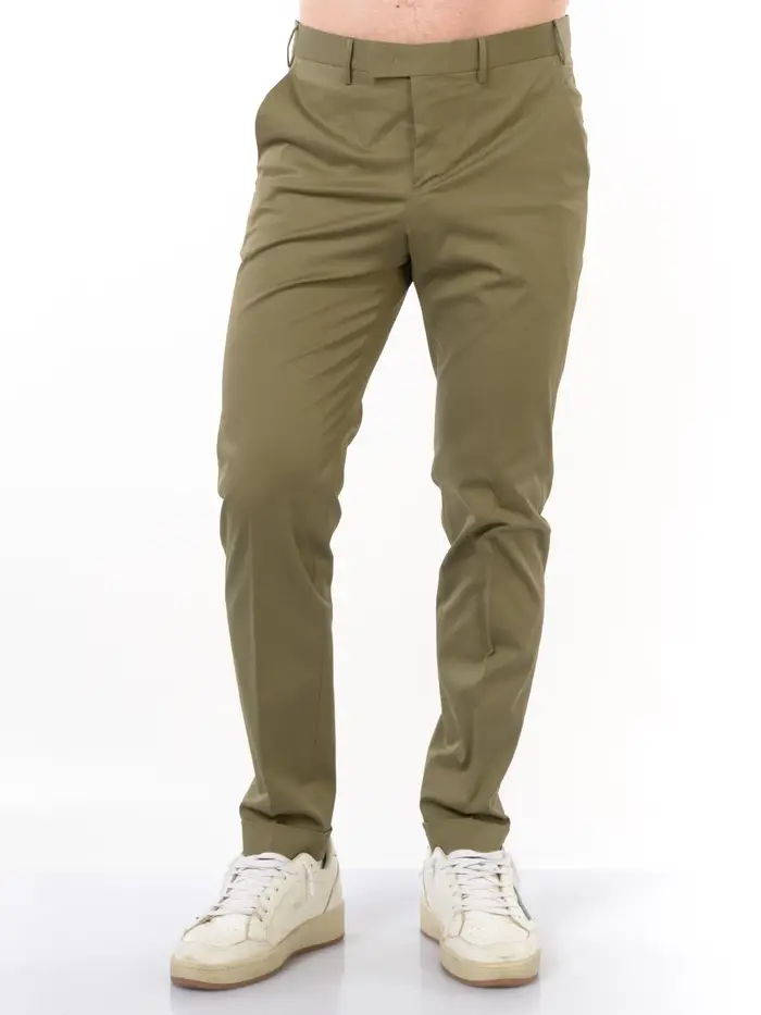 PT TORINO pantalone da uomo chino Master Fit con balza Verde
