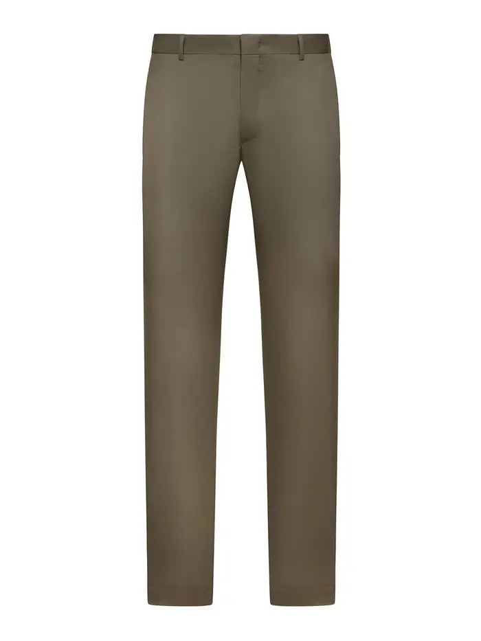 Pt Torino Pantaloni sartoriali in misto cotone Verde
