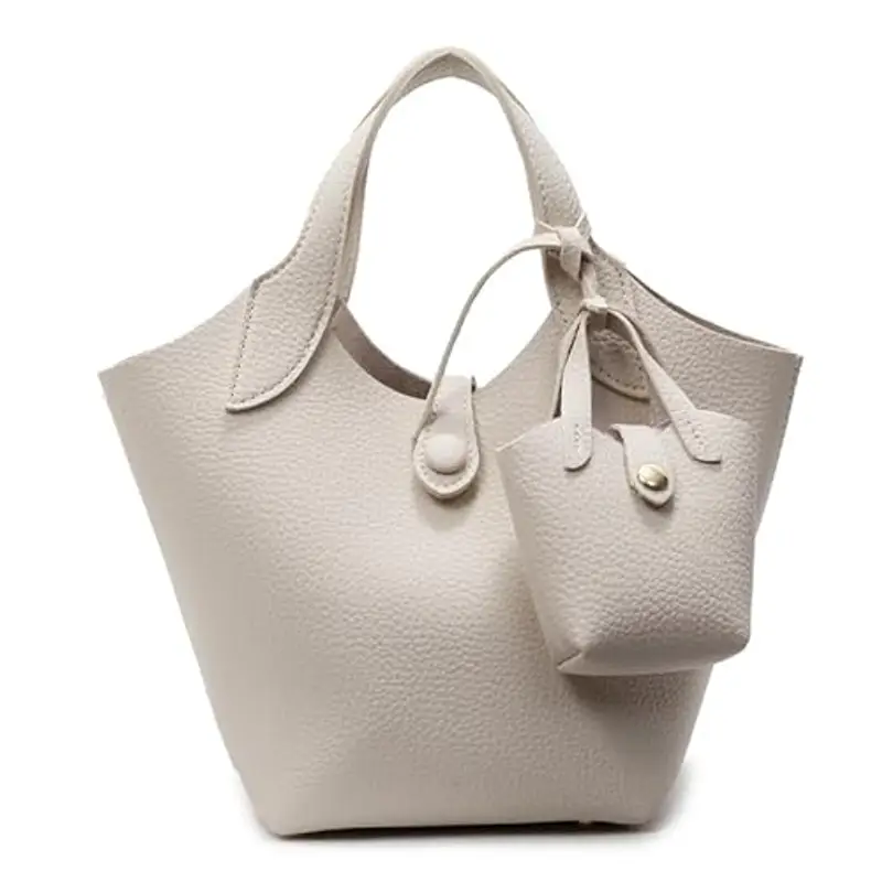 Generic PU PETTURA PETTA BAG LICCHEE BASSO DEGLI BASSO CONSAMENTO CONTENE CON SUSSE (BIANCO)