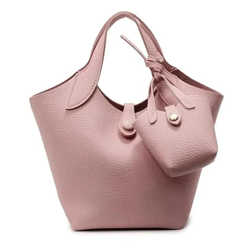 Generic PU PETTURA PETTA BAG LICCHEE BASSO DEGLI BASSO CONSAMENTO CONTENE CON SUSSE (ROSA)