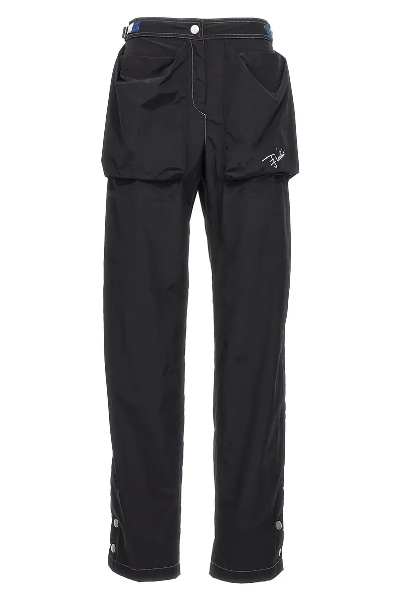 PUCCI Pantalone Nylon Logo Nero