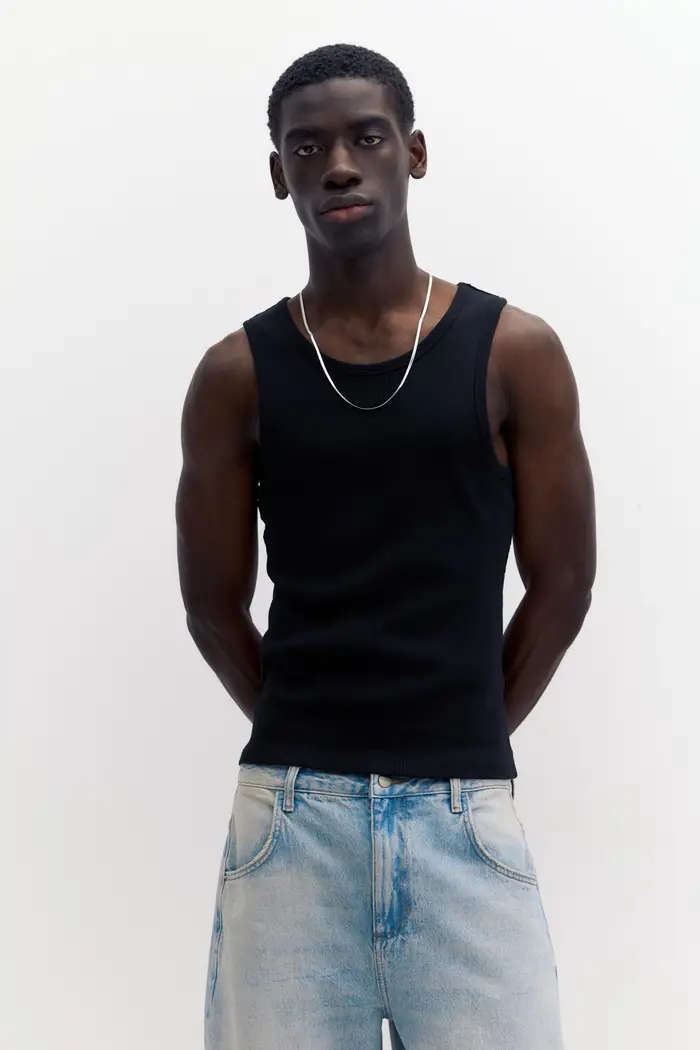 Pull&Bear Canotta A Coste Nero