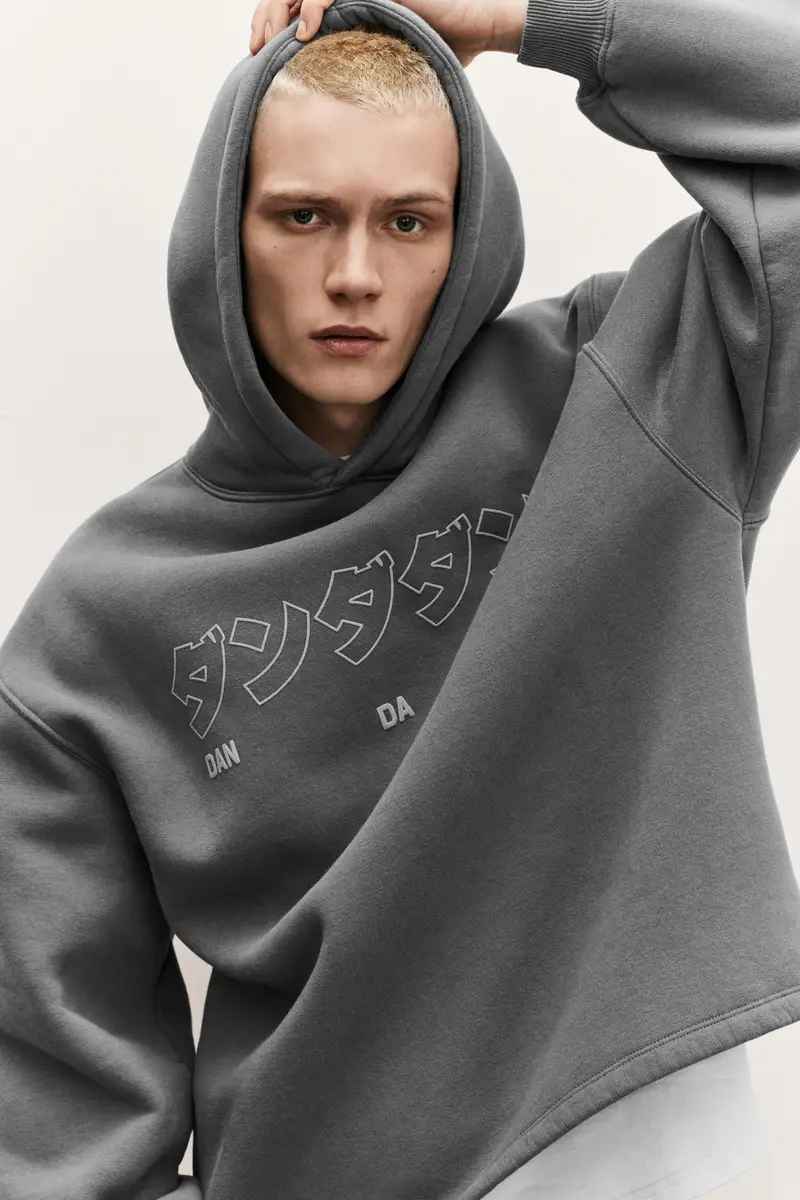 Pull&Bear Felpa Con Cappuccio Dan Da Dan Grigio antracite