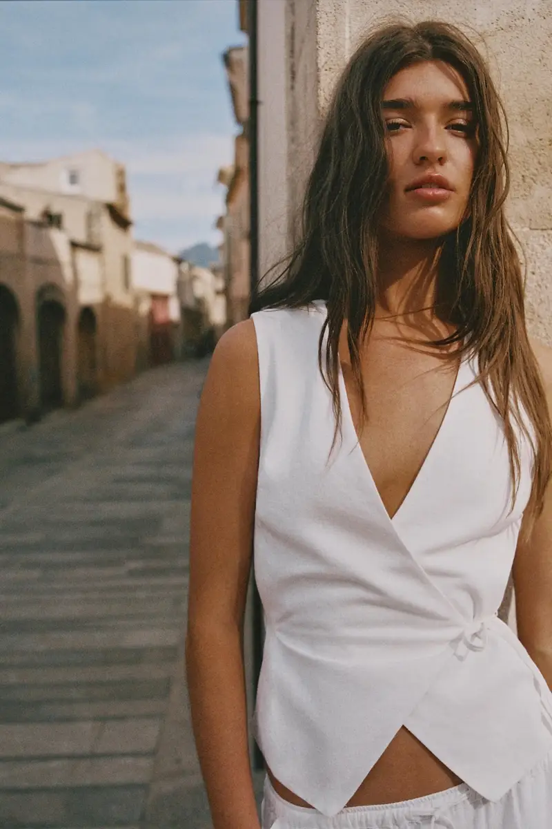 Pull&Bear Gilet Bianco 4362707