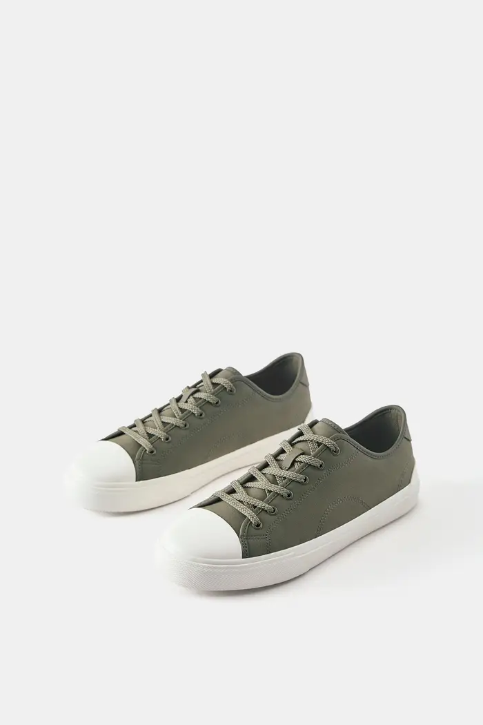 Sneakers Casual Con Dettaglio Kaki