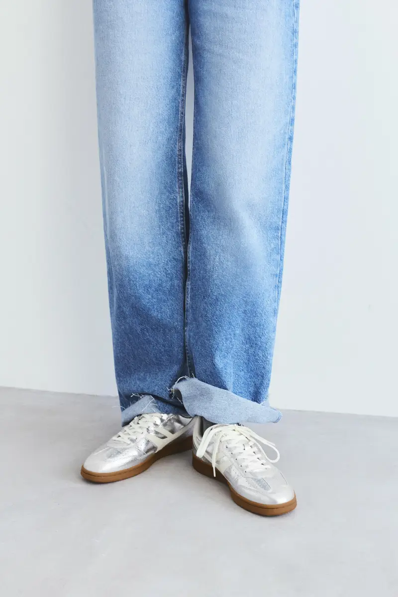 Pull&Bear Sneakers Retrò Metallizzate Argento