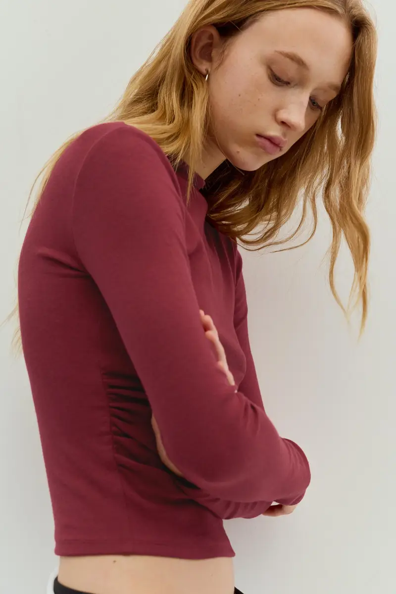 Pull&Bear Top Bordeaux 3850620 miniatura 3