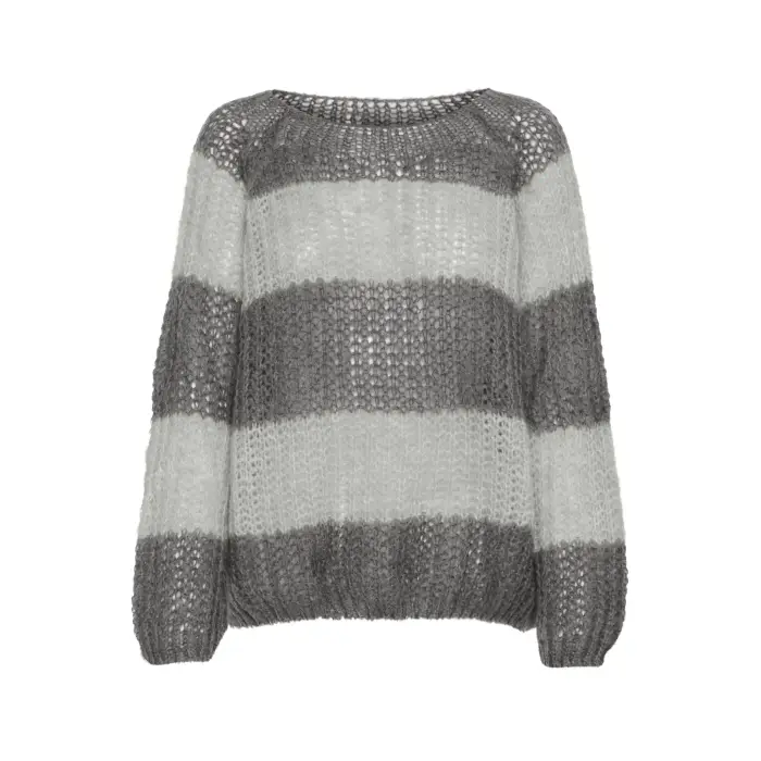 Pulz Jeans Maglione a righe con collo rotondo a maniche lunghe donna Peyton