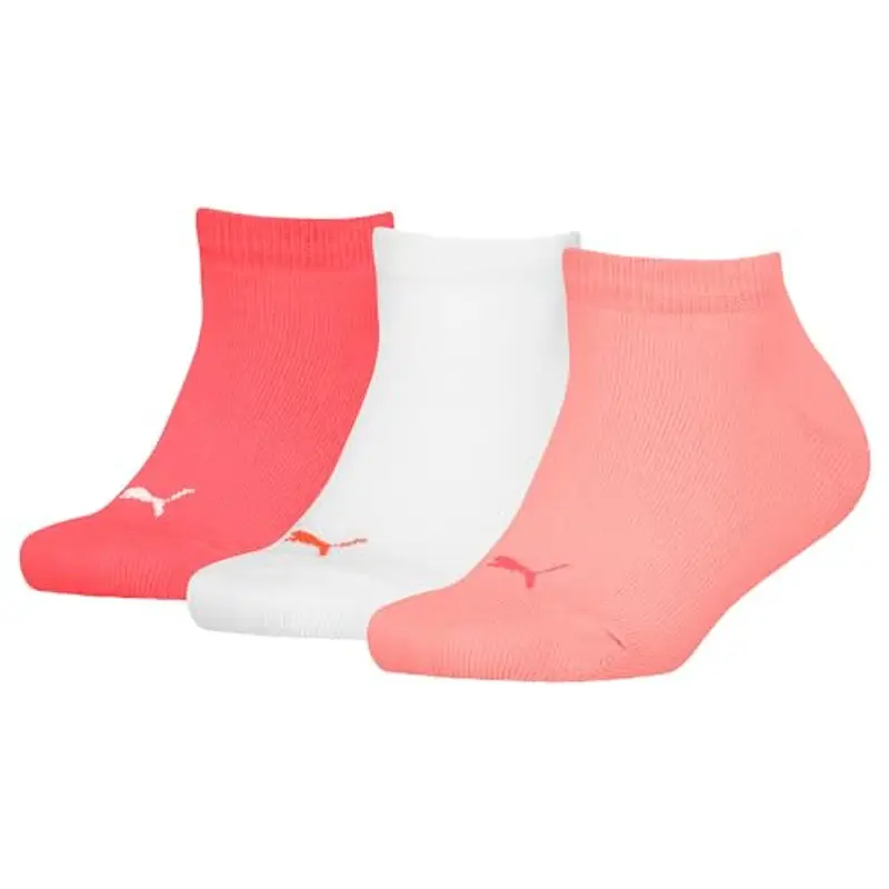 PUMA 194010001 Calzini da Sneaker, Rosa Combo, 35-38 (Pacco da 3) Unisex-Bambini