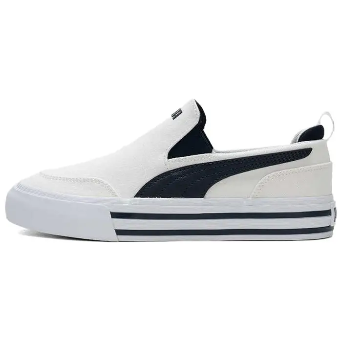 Court Classic Vulc Slip On Bianco Blu Navy Nuovo 46