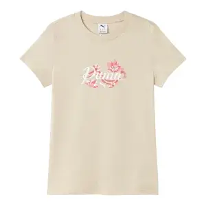 Puma Donna Floral Graphic Cat Tee - 694464 Bianco