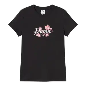 Puma Donna Floral Graphic Cat Tee - 694464 Nero