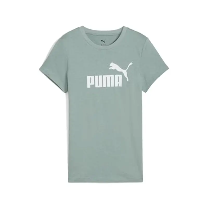 Puma Ess No. 1 Logo Heather Tee, Magliette Unisex - Adulto, Green Moon Heather