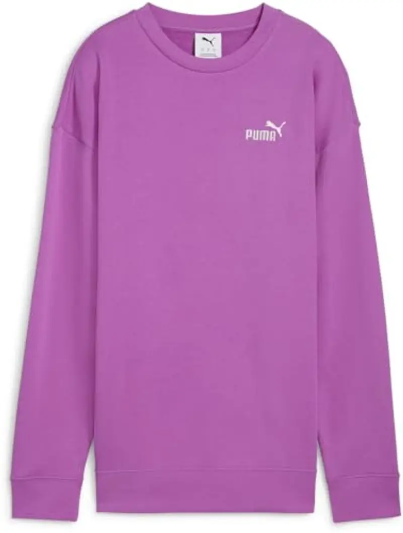 PUMA Ess Small No. 1 Logo Relaxed Crew TR, Felpa con Cappuccio Bambina, Wild Berry