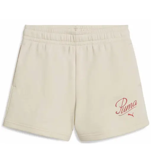 Puma Essential Script Jr - pantaloni fitness - bambina White