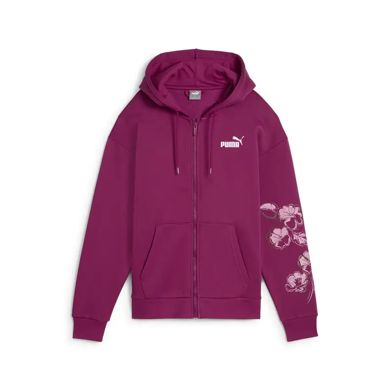 Felpa con cappuccio a zip intera ESS+ FLORAL VIBES da donna PUMA | Puma Rosa