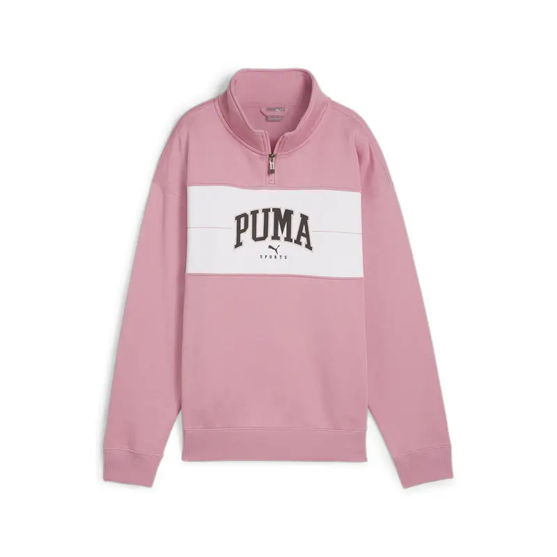Felpa con cappuccio e zip a un quarto PUMA SQUAD da donna PUMA Mauved Out Pink | Puma Rosa