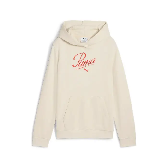 Puma Felpa da bambina con cappuccio ESS Script Blanc